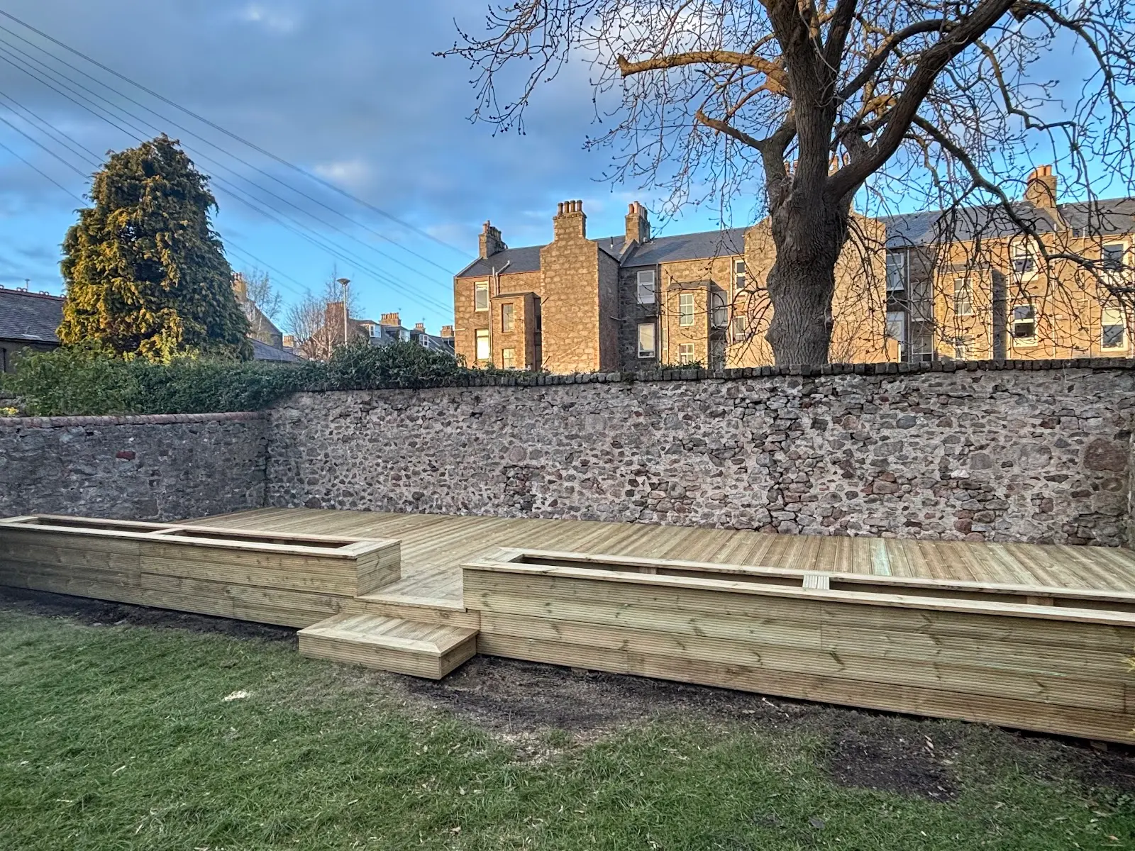 Composite Decking Terrace Bridge of Don Modern grey composite deck terrace build in Bridge of Don Aberdeen