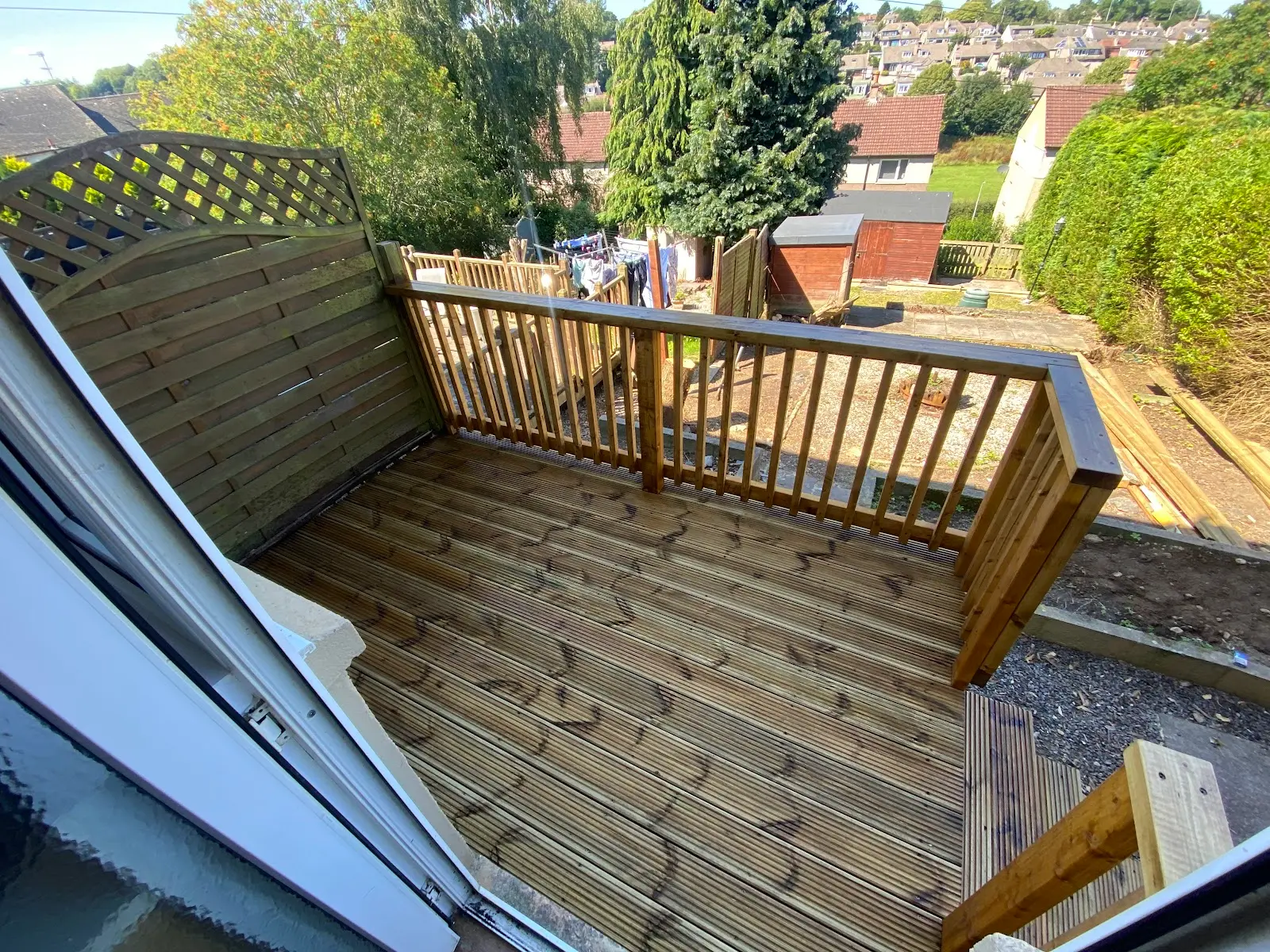 Elevated Composite Decking Cults Elevated composite outdoor living deck in Cults Aberdeen