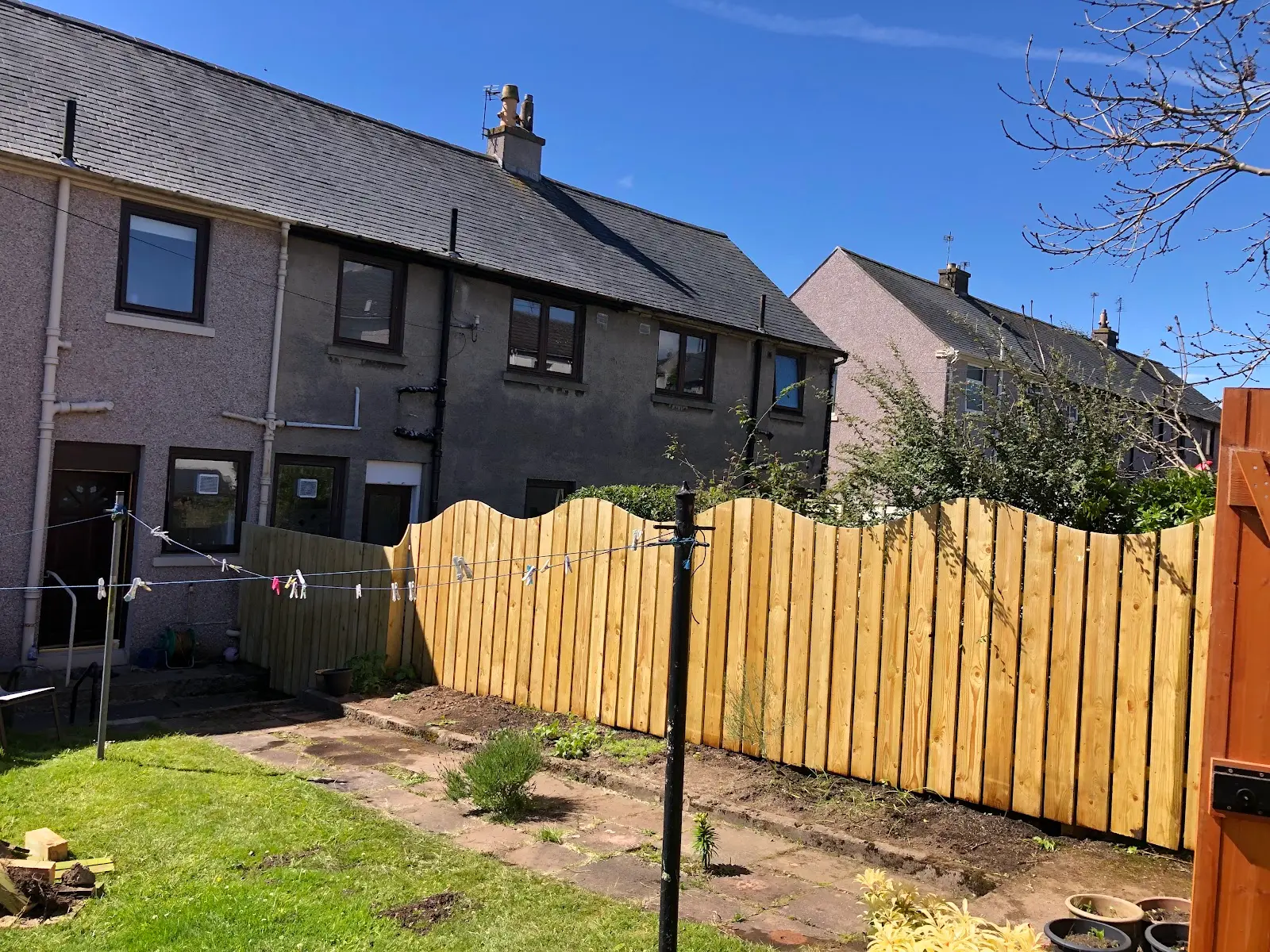 Tanalised Boundary Fence Stonehaven Class 4 tanalised boundary timber fence in Stonehaven by NPAS