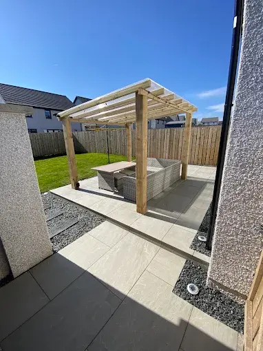 Garden patio paving installation in Aberdeen by N.PAS